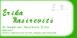 erika masirevits business card